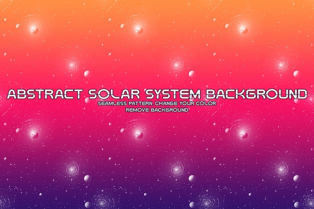 Fondo cósmico editable con patrones de planetas y estrellas