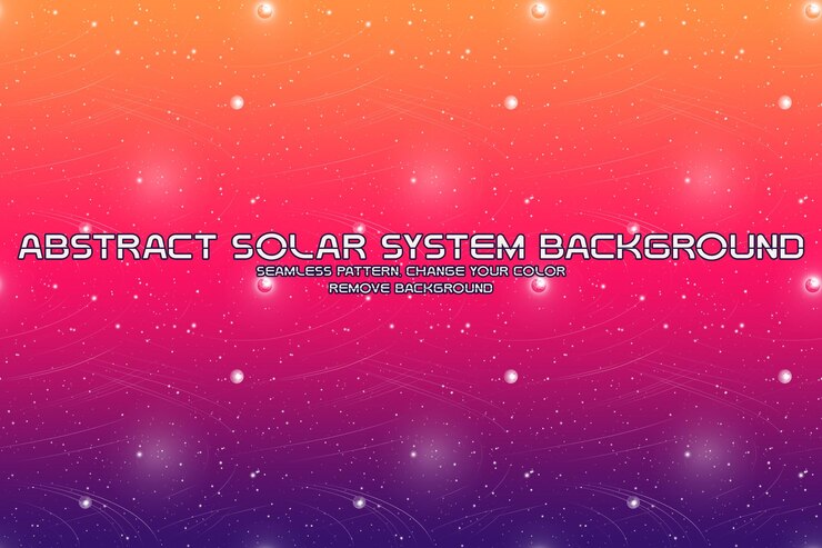 PSD fondo cósmico editable con patrones de planetas y estrellas