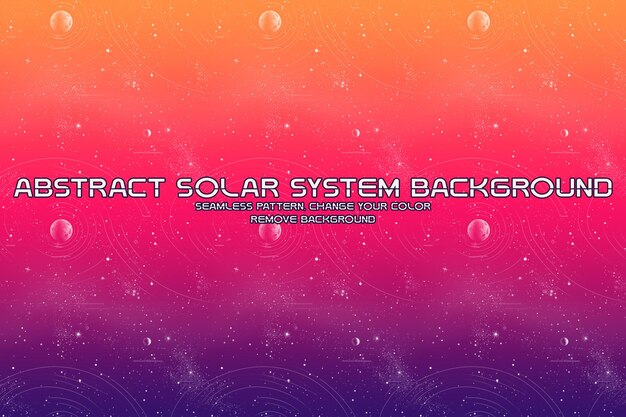Fondo cósmico editable con patrones de planetas y estrellas
