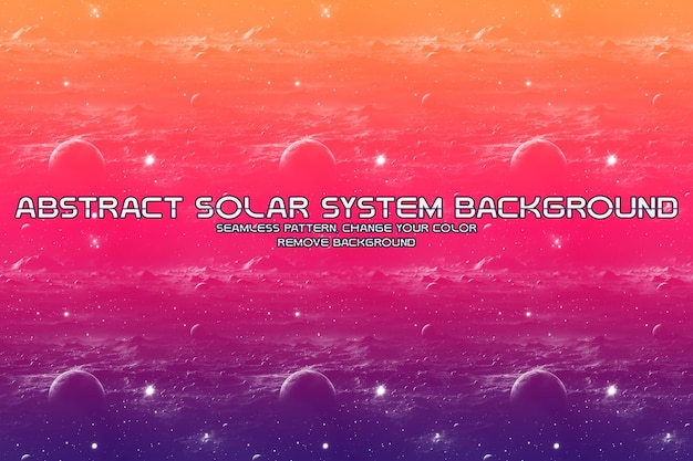 Fondo cósmico editable con patrones de planetas y estrellas