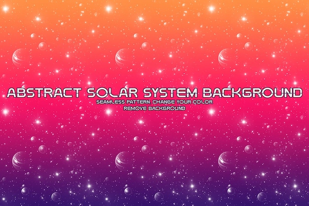 Fondo cósmico editable con patrones de planetas y estrellas
