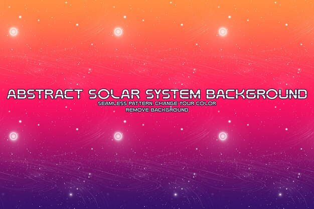 Fondo cósmico editable con patrones de planetas y estrellas