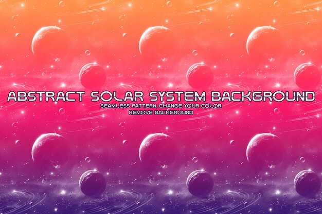 Fondo cósmico editable con patrones de planetas y estrellas