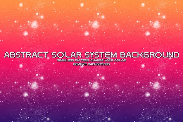 Fondo cósmico editable con patrones de planetas y estrellas