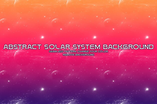 Fondo cósmico editable con patrones de planetas y estrellas