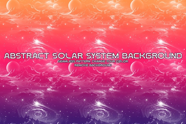 Fondo cósmico editable con patrones de planetas y estrellas