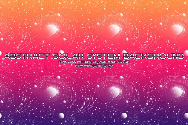 Fondo cósmico editable con patrones de planetas y estrellas