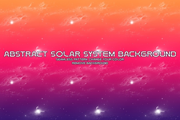 Fondo cósmico editable con patrones de planetas y estrellas