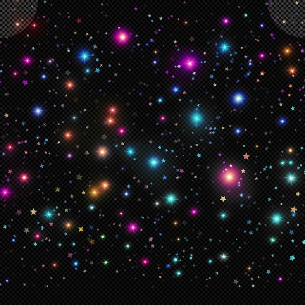 PSD fondo cósmico con efecto de luz de estrellas y nebulosas brillantes