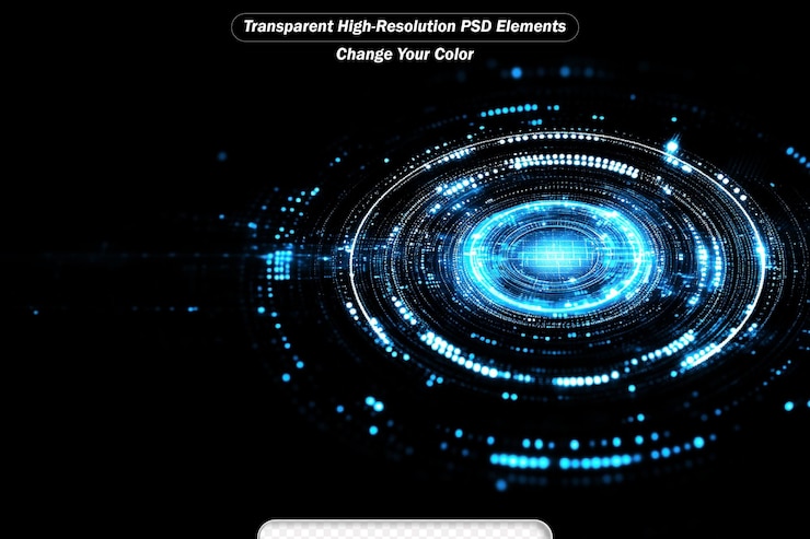PSD fondo de datos digital azul luz abstracta alta tecnología píxeles tecnología de internet concepto de seguridad cibernética