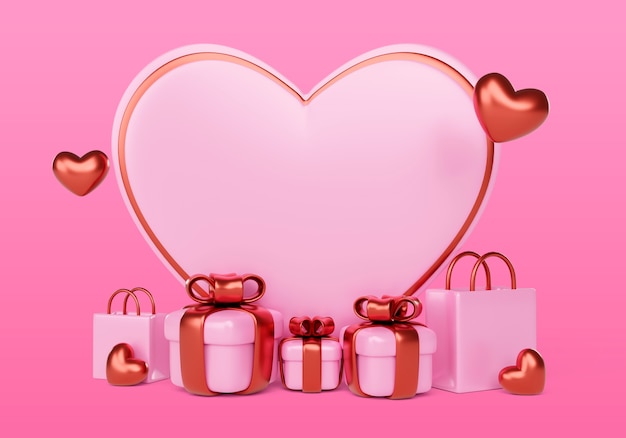 Fondo di vendita di san valentino