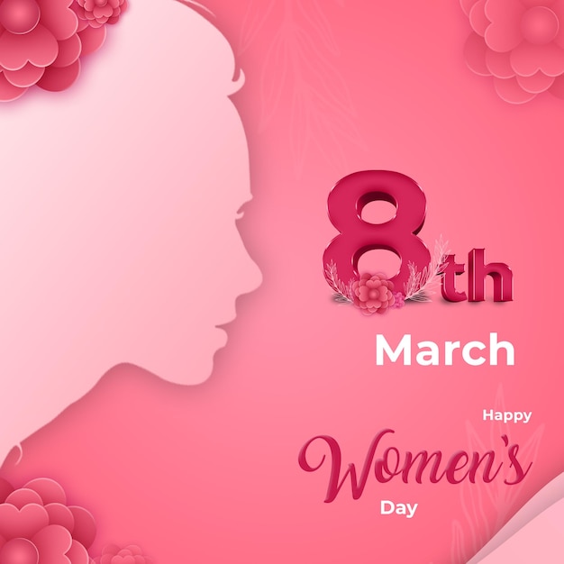 Fondo del día de la mujer en estilo realista