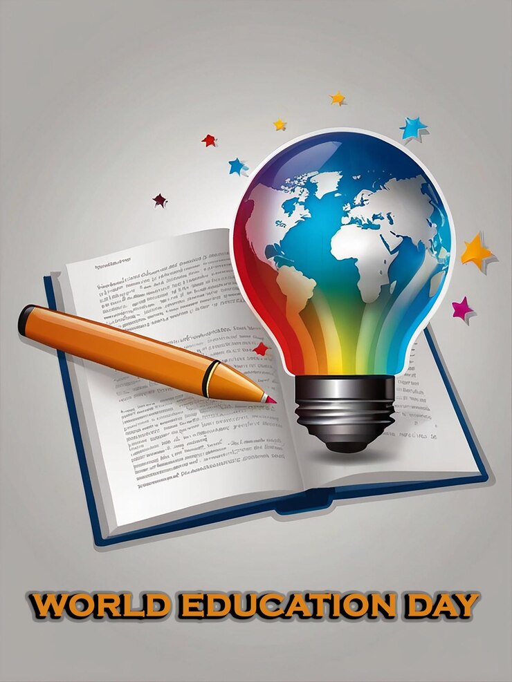 PSD fondo del día mundial de la educación con archivo editable