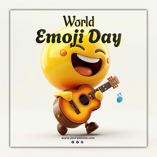 PSD el fondo del día mundial del emoji