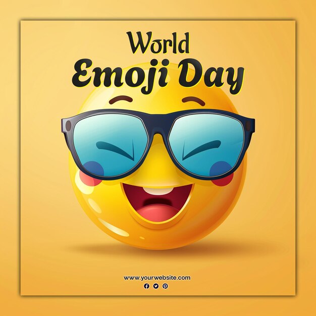 El fondo del día mundial del emoji