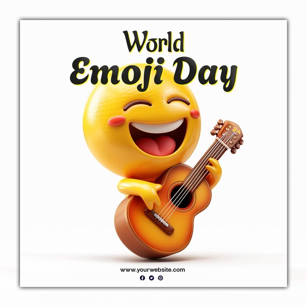 PSD el fondo del día mundial del emoji