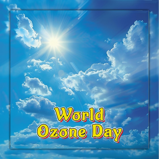 PSD fondo del día mundial del ozono para el diseño de publicaciones en las redes sociales