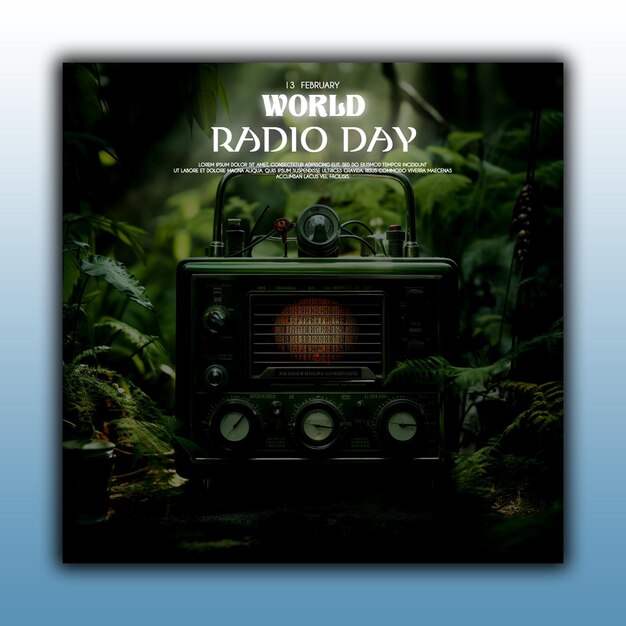 PSD fondo del día mundial de la radio
