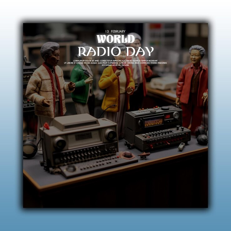 PSD fondo del día mundial de la radio