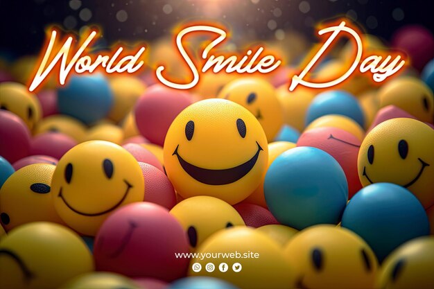 PSD fondo del día mundial de la sonrisa