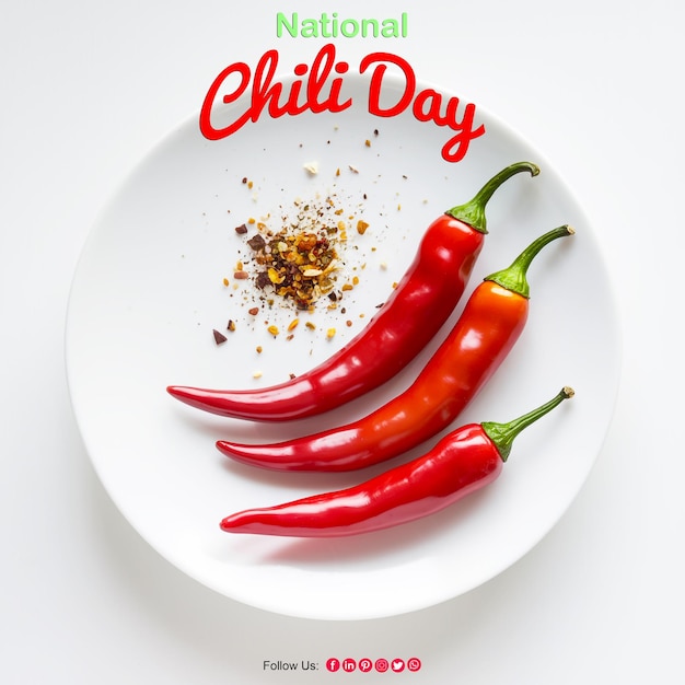 Fondo del Día Nacional del Chili para el diseño de carteles o pancartas de redes sociales