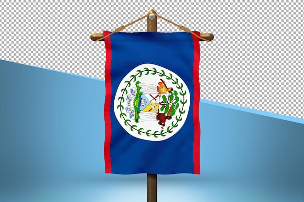 PSD fondo de diseño de bandera colgante de belice