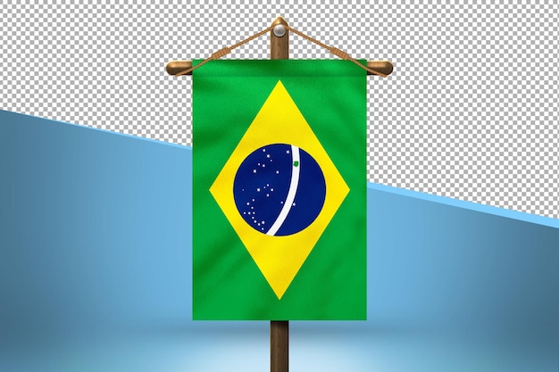 Fondo de diseño de bandera colgante de Brasil