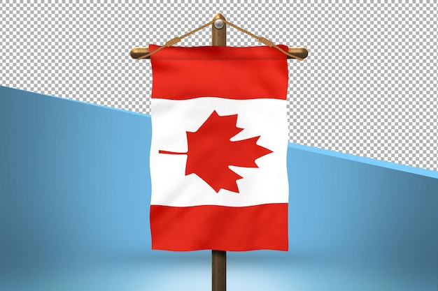 Fondo de diseño de bandera colgante de canadá