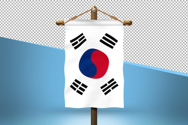 PSD fondo de diseño de bandera colgante de corea del sur