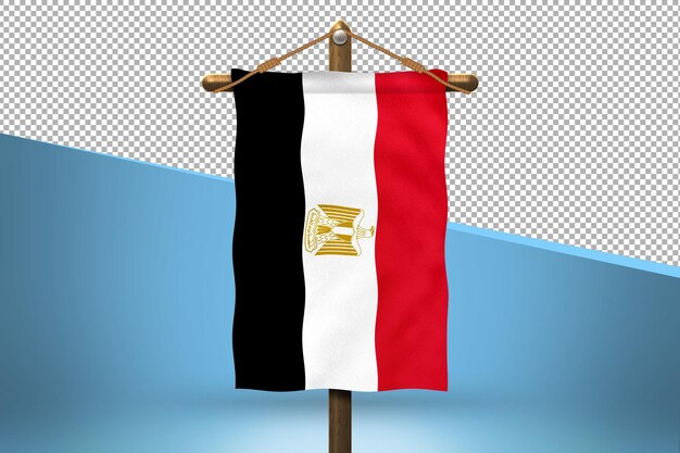 Fondo de diseño de bandera colgante de egipto