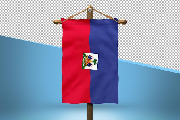 Fondo de diseño de bandera colgante de haití