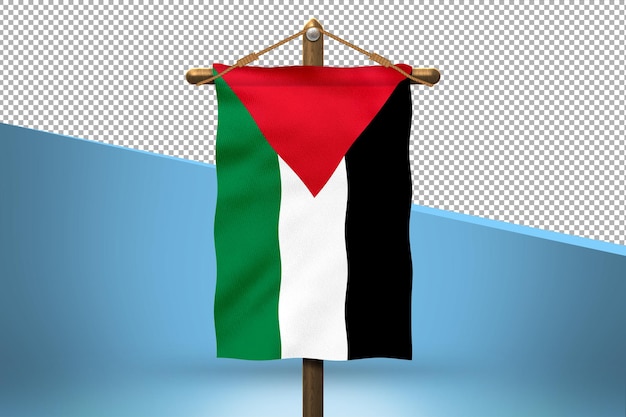 PSD fondo de diseño de bandera colgante palestina