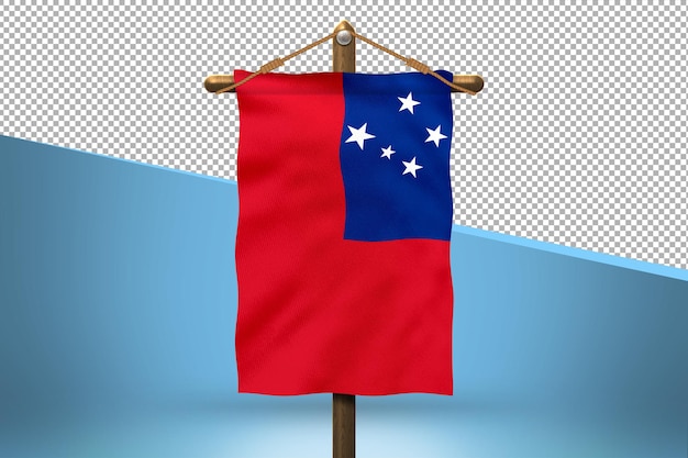 PSD fondo de diseño de bandera colgante de samoa