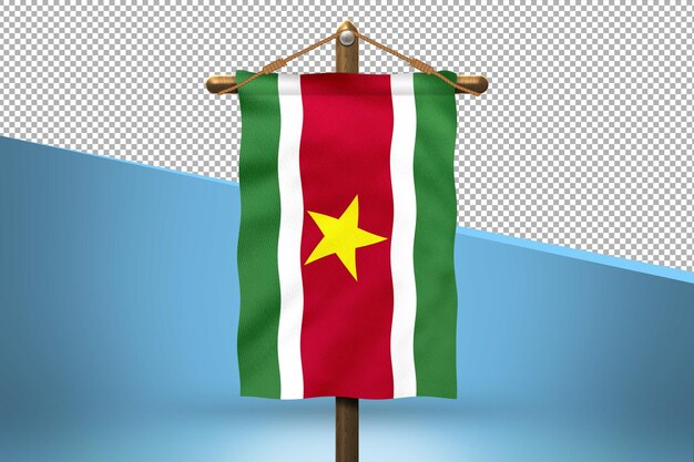 PSD fondo de diseño de bandera colgante de surinam