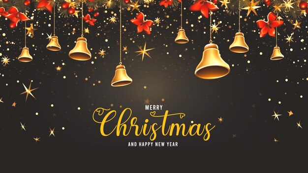 Fondo dorado de Navidad y Año Nuevo