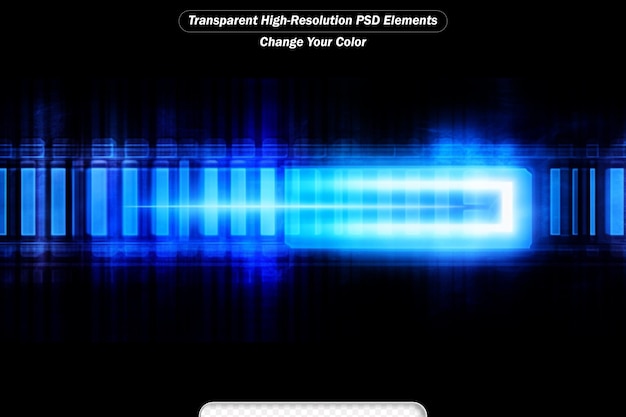 PSD fondo de efecto digital de neón azul claro