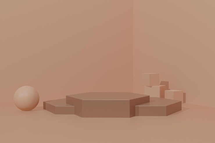 PSD fondo de escena de podio renderizado 3d para presentación de producto