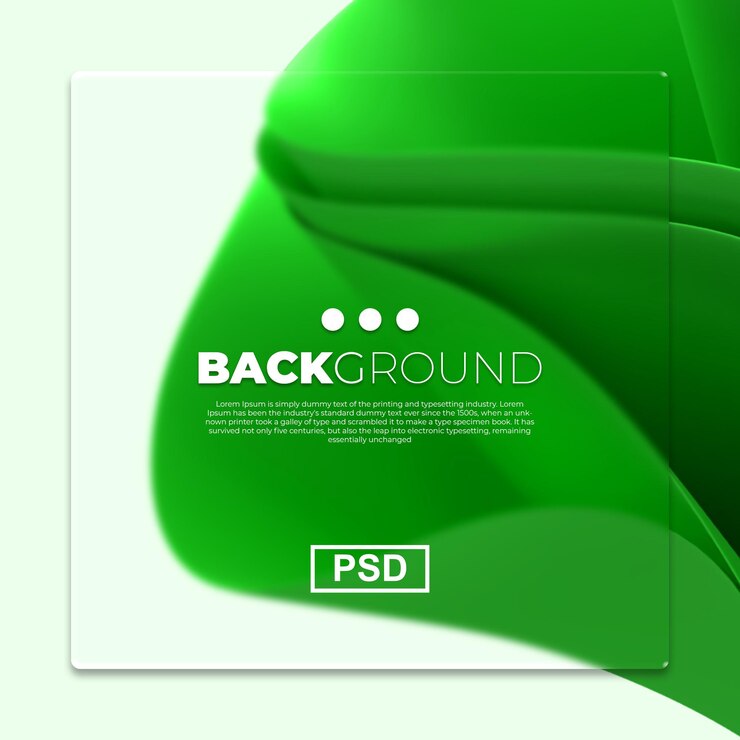 PSD fondo de escritorio abstracto 3d color verde