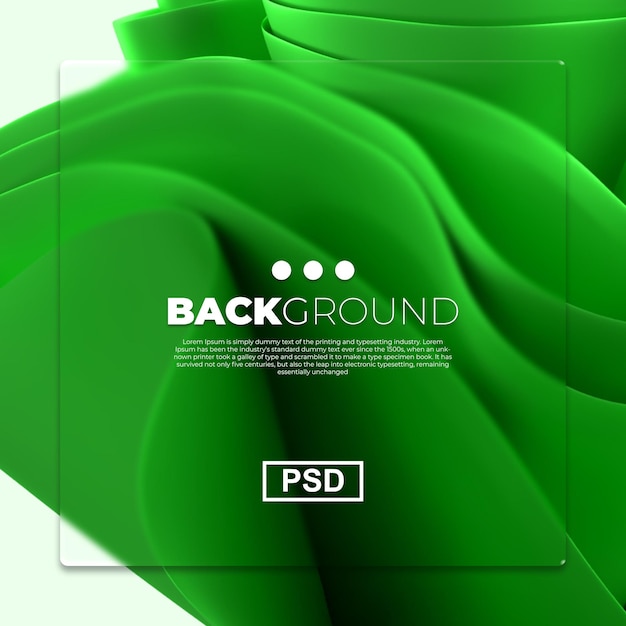 PSD fondo de escritorio abstracto 3d color verde