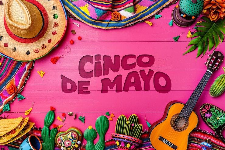 PSD el fondo del estandarte de cinco de mayo