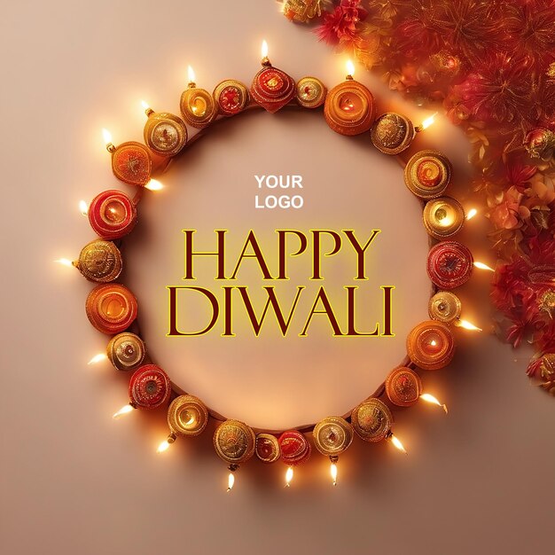 Fondo Feliz Diwali Para Publicación En Redes Sociales