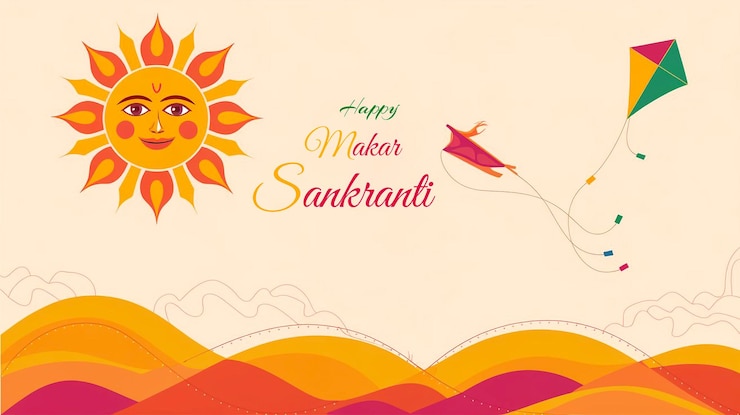 PSD fondo feliz festival makar sankranti