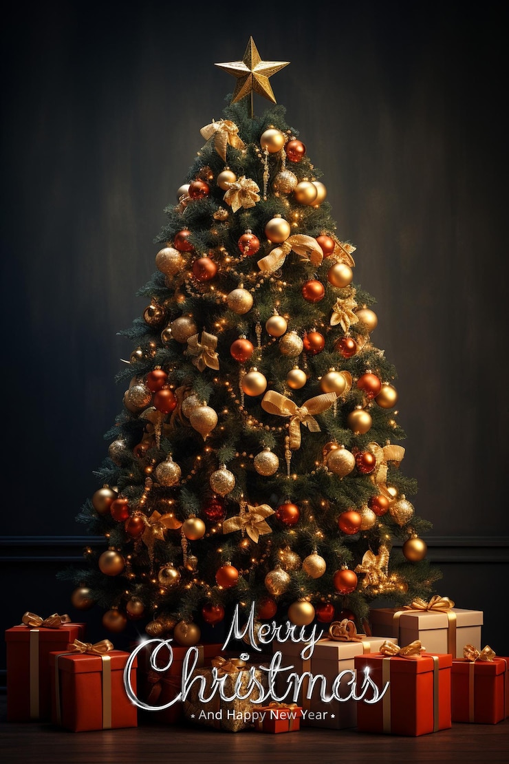 PSD fondo feliz navidad y año nuevo
