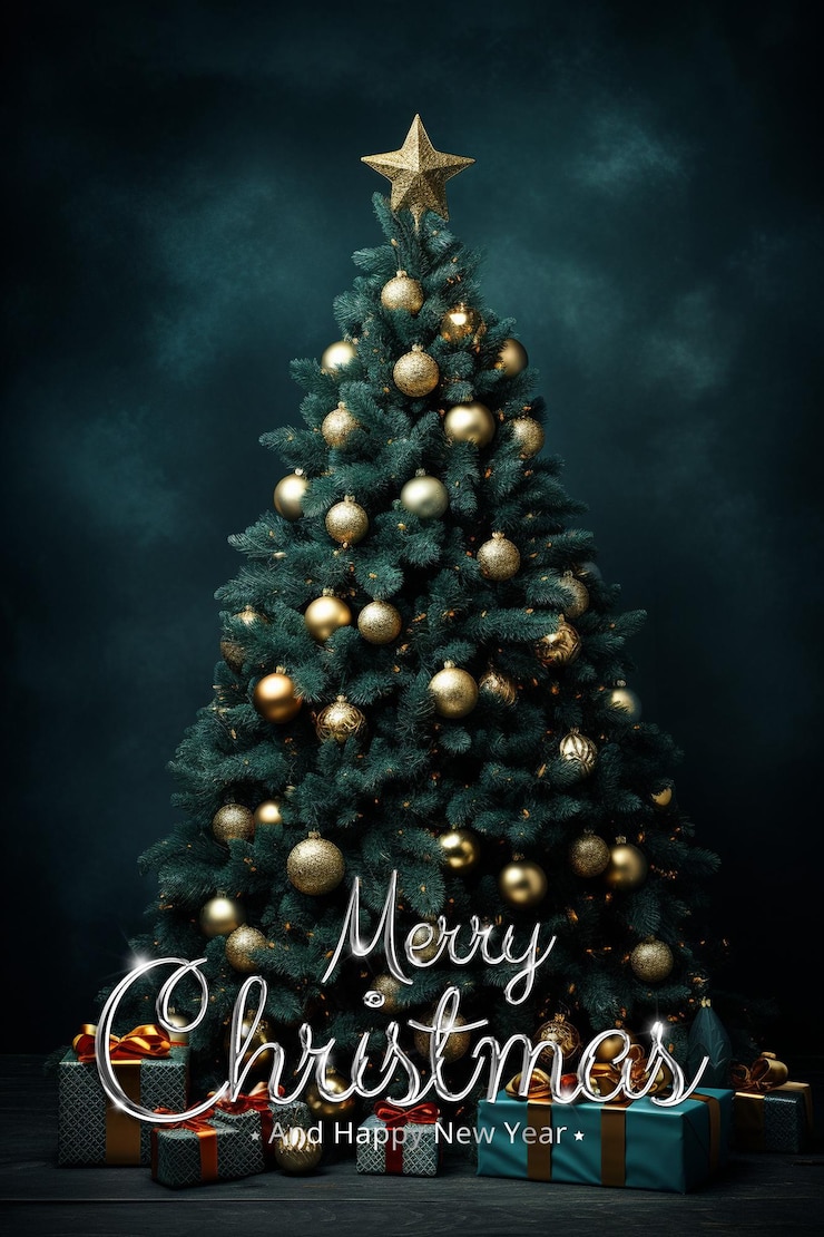 PSD fondo feliz navidad y año nuevo