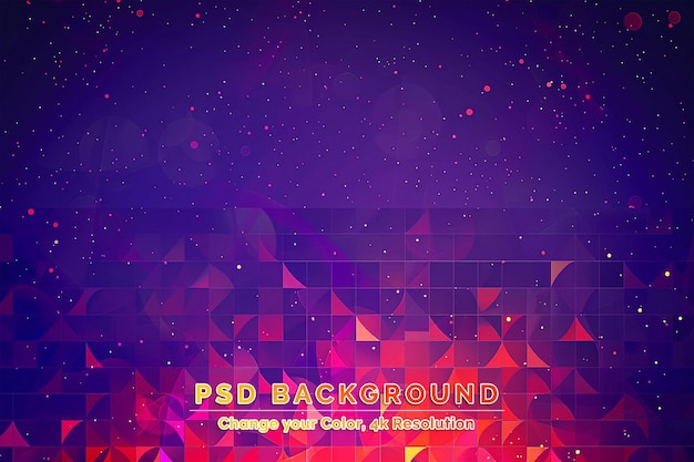 PSD fondo festivo púrpura con luces