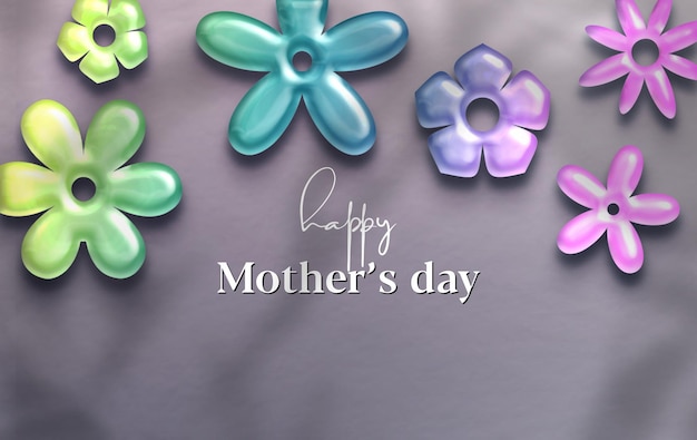 Fondo floral de la tarjeta de felicitación del día de la madre