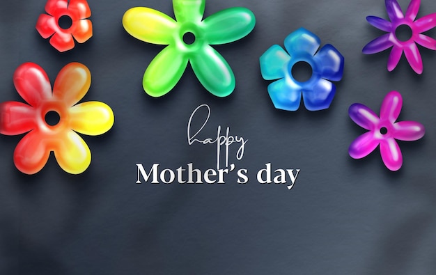 Fondo floral de la tarjeta de felicitación de lujo del día de la madre