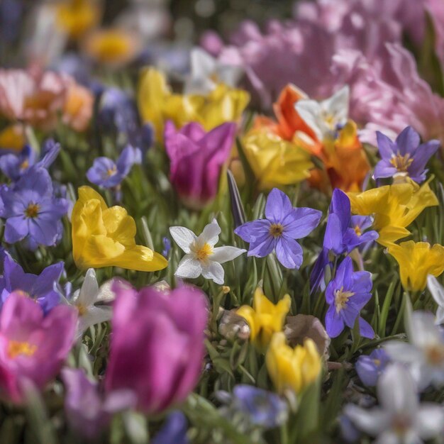 Fondo de flores de primavera