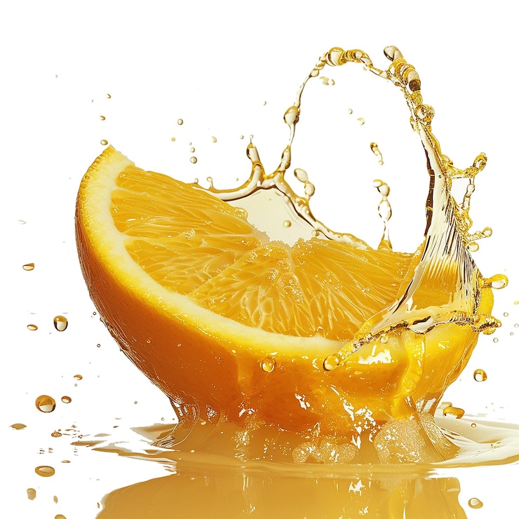 PSD fondo de frutas naranja transparente