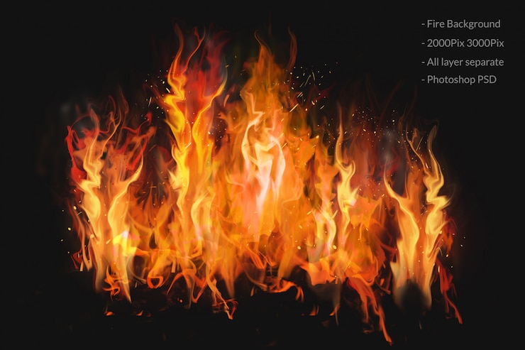 PSD fondo de fuego transparente